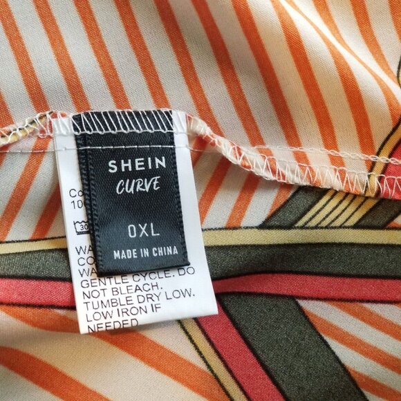 Wrap Shirt Tank Blouse Sleeveless Curvy  Size XL  12-14 Womens Geometric Peplum - Picture 11 of 16